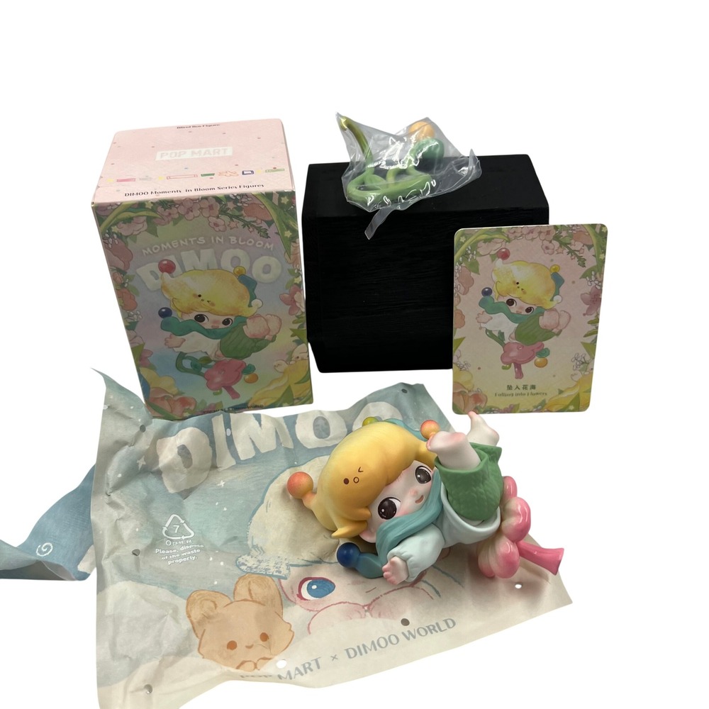 POP MART DIMOO Moments in Bloom Falling into Flowers Figure Confirmed Blind Box